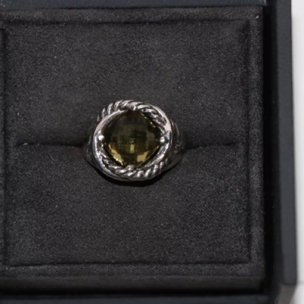 Authentic David Yurman 11mm citrine infinity ring