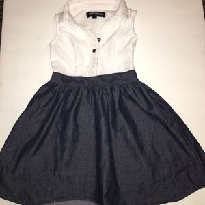 White and blue dress. Worn once