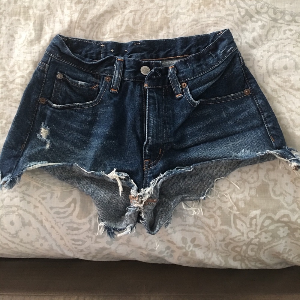 Ralph Lauren Cut-off Fringe Jean Shorts sz26