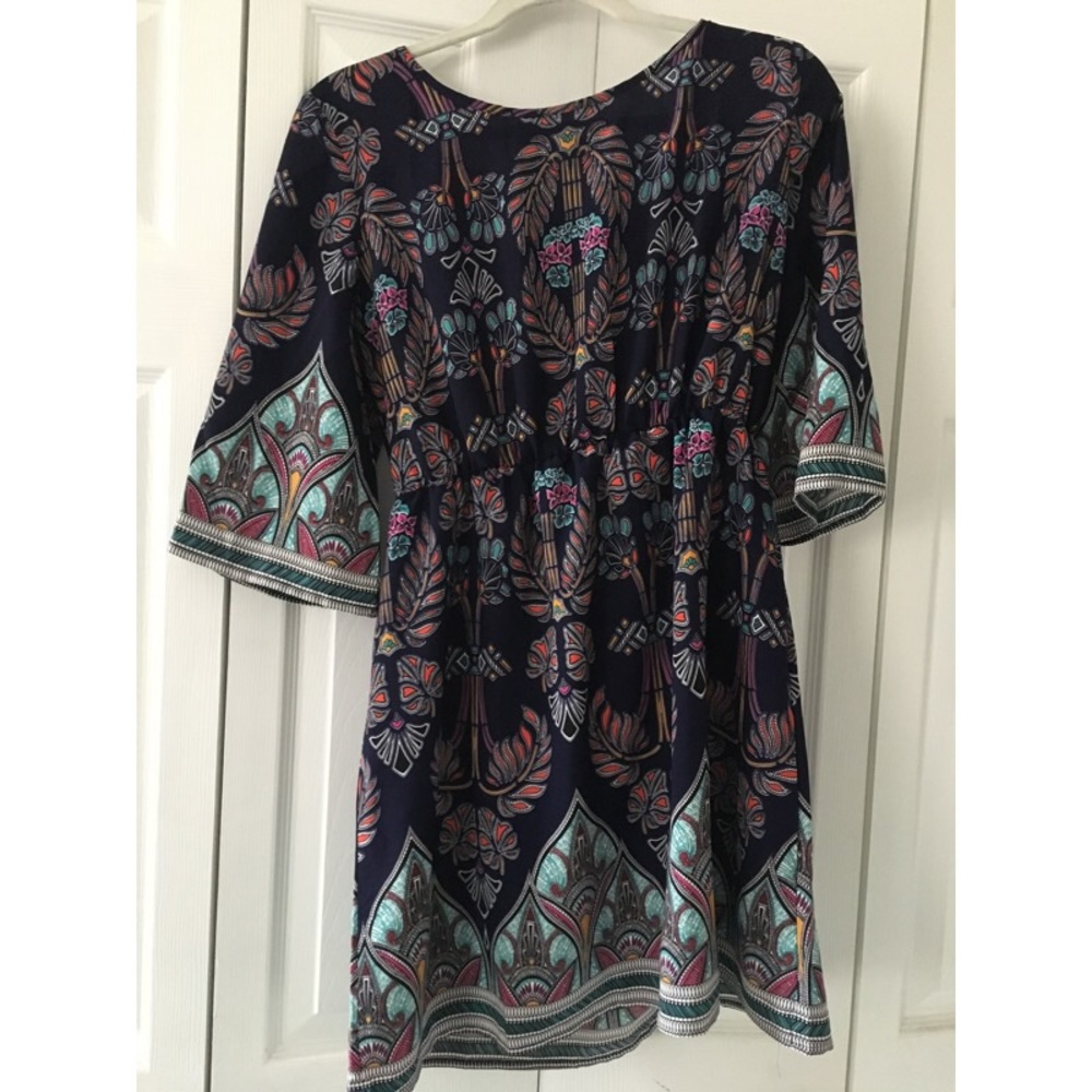 Multicolored Pink Owl Mini Dress