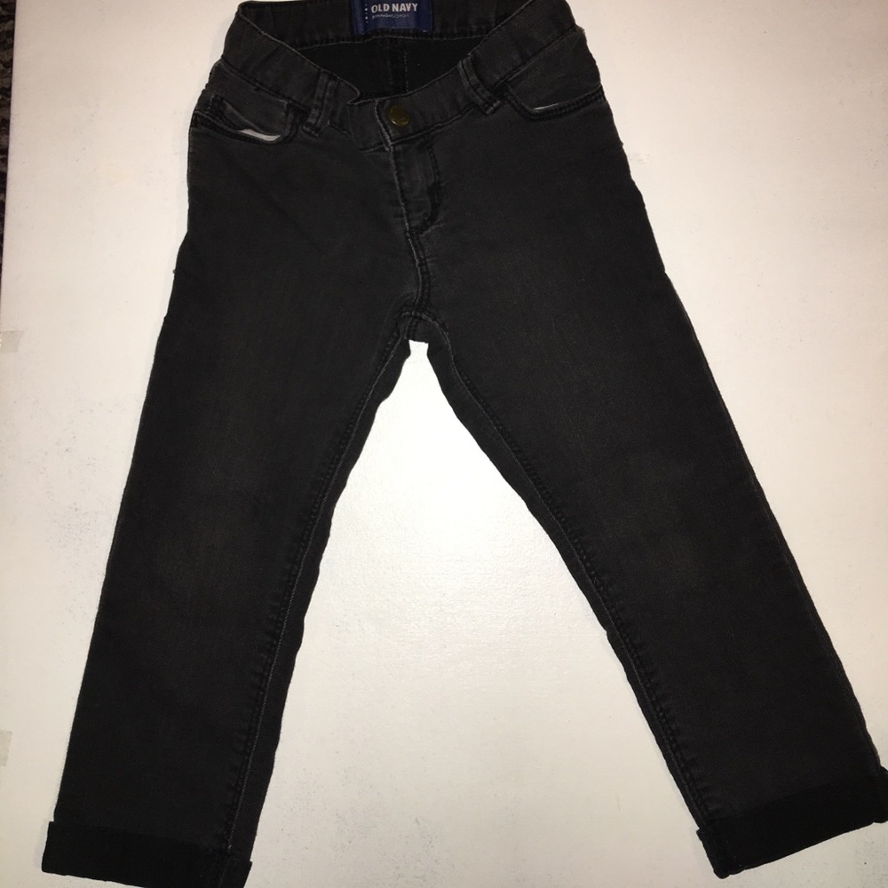 Old navy faded black cuffed jeans