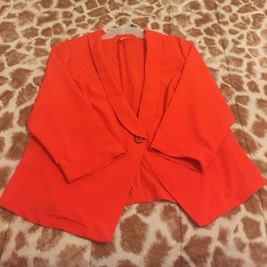 Orange 3/4 blazer