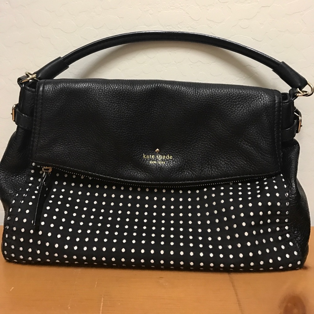 Kate Spade black and white polka dot bag