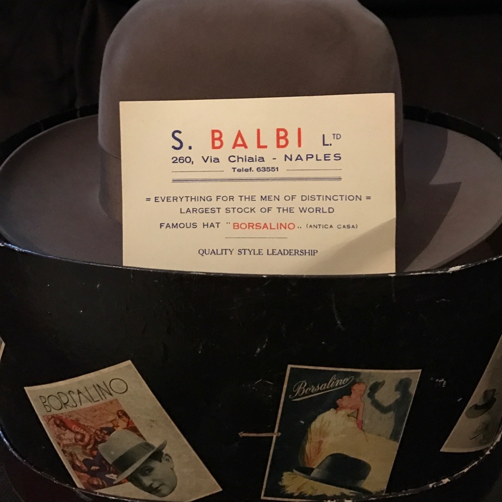 Men's vintage Borsalino Fedora Marque Grand Luxe
