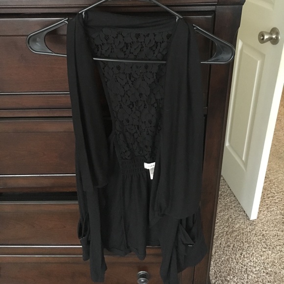 Jackets & Blazers - Black vest with pockets