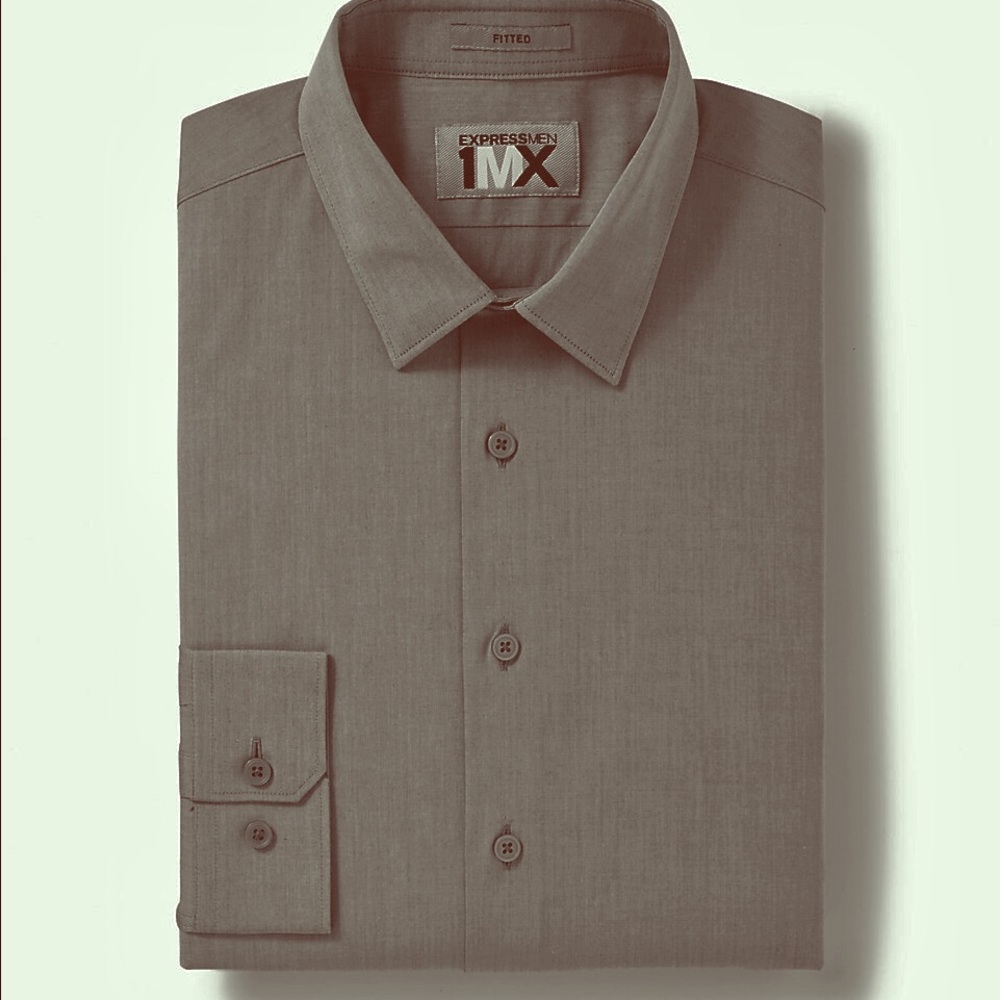 Express Men's Fitted 1MX Shirt- S