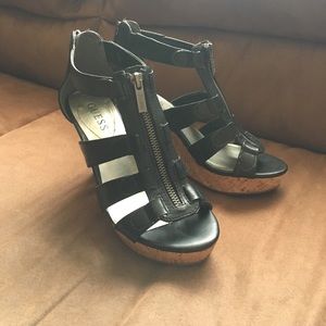 Guess Wedge Heels in Black Size 6.5