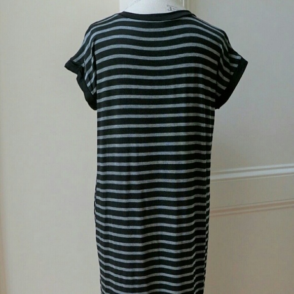 Striped weekend maxi dress side slits relaxed fit - Picture 7 of 8