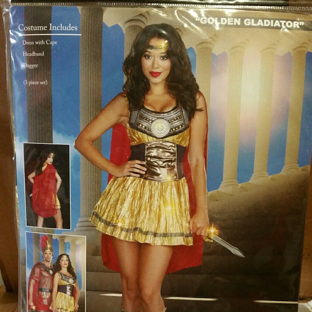 Dreamgirl Golden Gladiator Women Costume New
