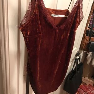 Urban Outfitters Burnt Orange Velvet Tank