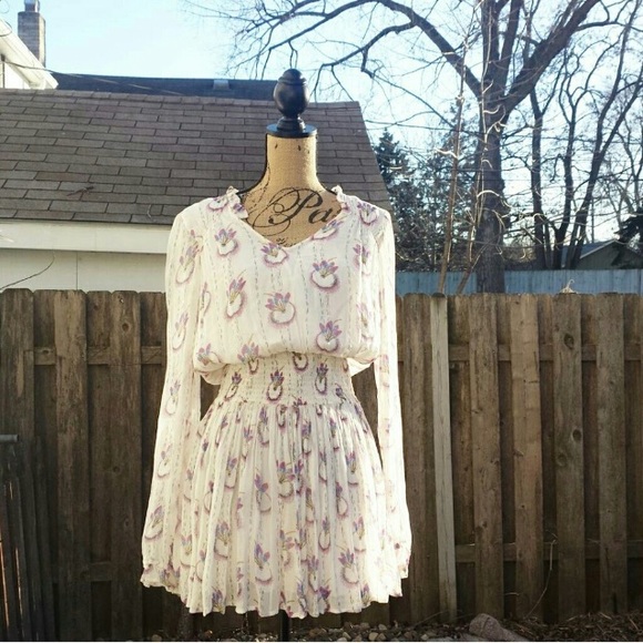 Free People Dresses & Skirts - Free People long sleeve sheer lined dress