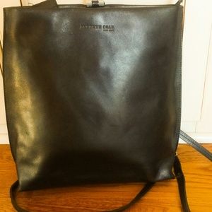 Kenneth Cole New York black leather backpack
