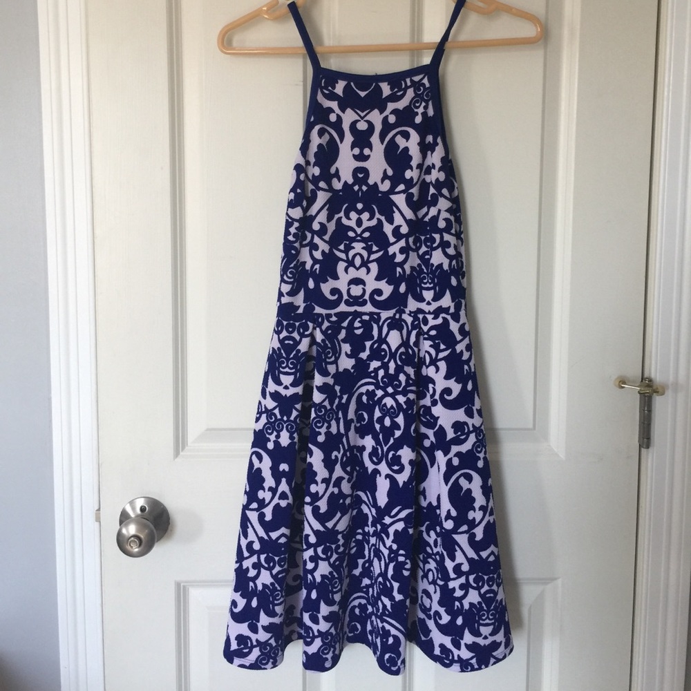 Royal Blue Print Dress