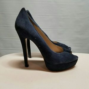 Jessica Simpson Navy Blue Suede High Heels size 6