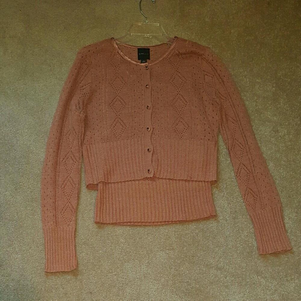 City Unltd. Cardigan and Shell Set