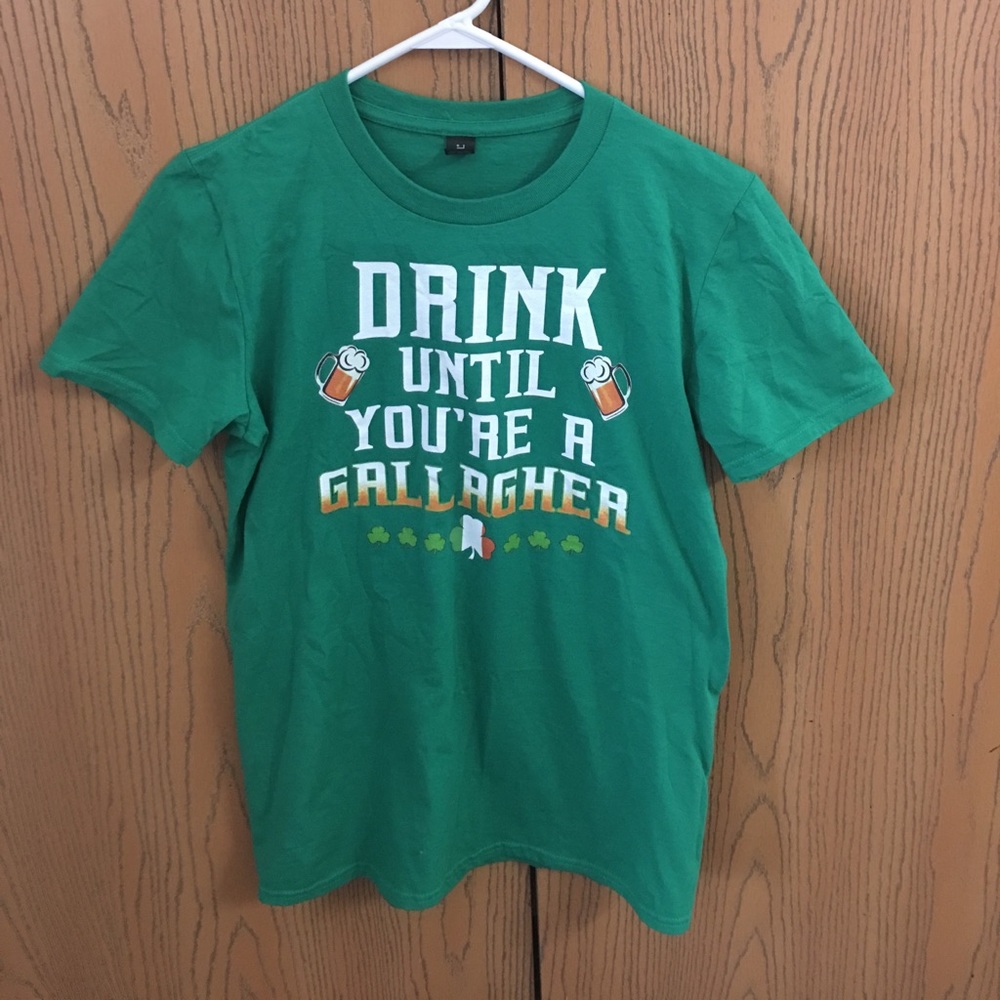 Green "Drink Until You're a Gallagher" t-shirt
