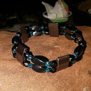 Assorted elastic beaded bracelets