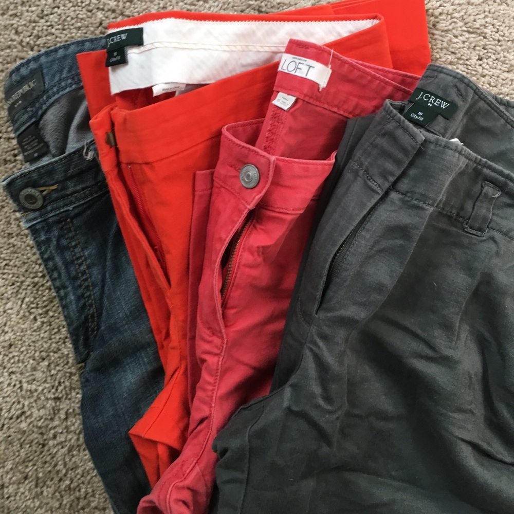 Jcrew Pants, Banna Jeans and Loft Pants