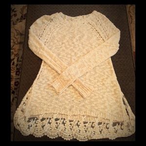 Lace Trimmed Sweater!! ❤️
