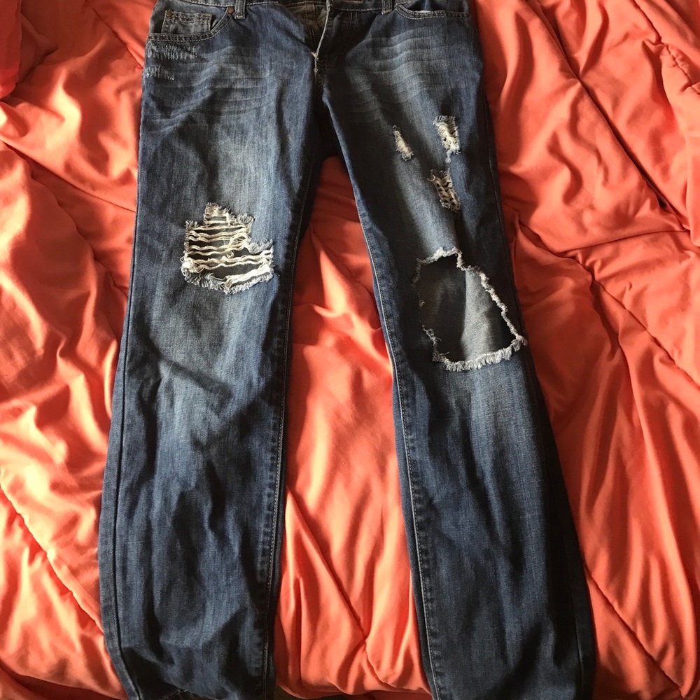 Denim Blvd distressed jeans