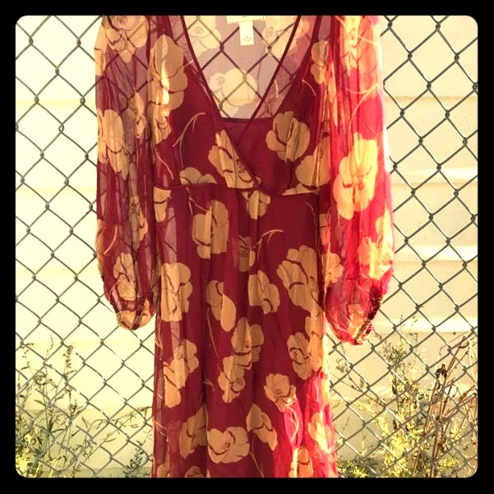 Size 4 silk dress from Paris. 2 piece