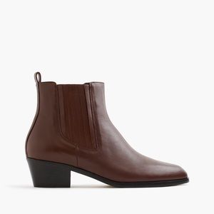 J Crew Chelsea brown leather ankle boots, 8.5 NEW