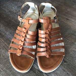 Ecco brown leather comfort sandals