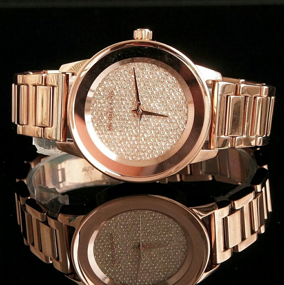 NWT Michael Kors rose gold Crystal ladies watch - Picture 2 of 5