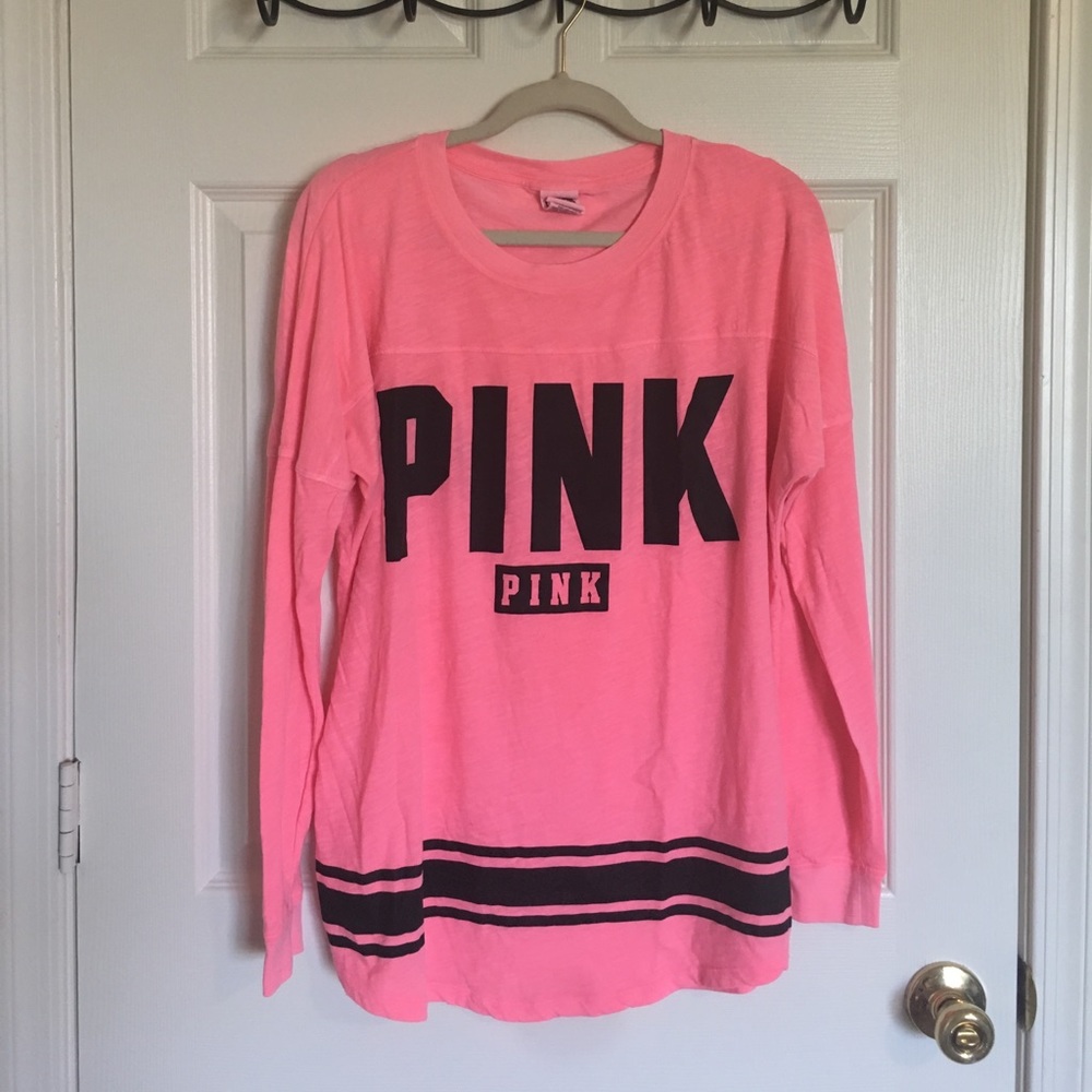 PINK Open back long sleeve Top