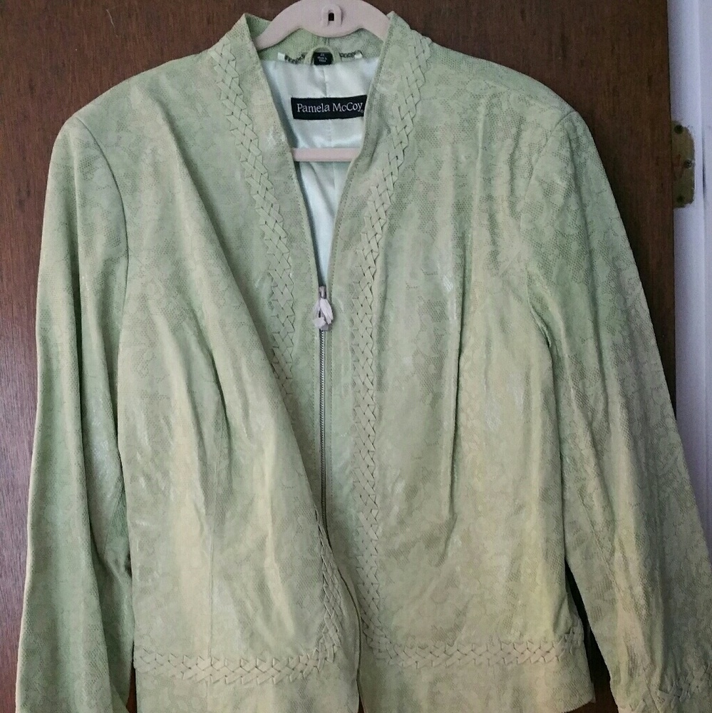 Light green suade jacket