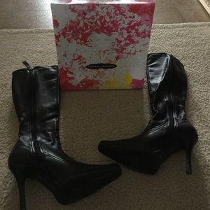 Chinese Laundry black knee high boots.