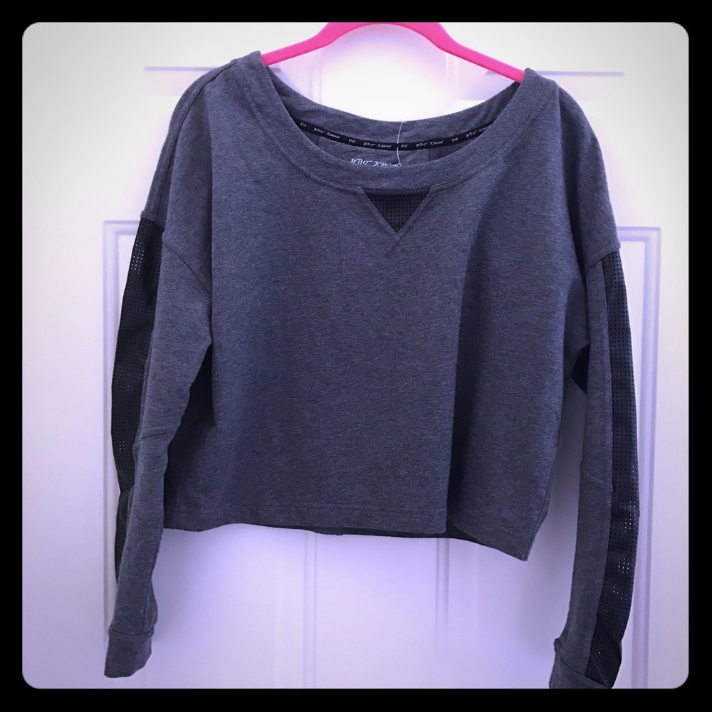 Betsey Johnson Cropped Pullover, New! Small