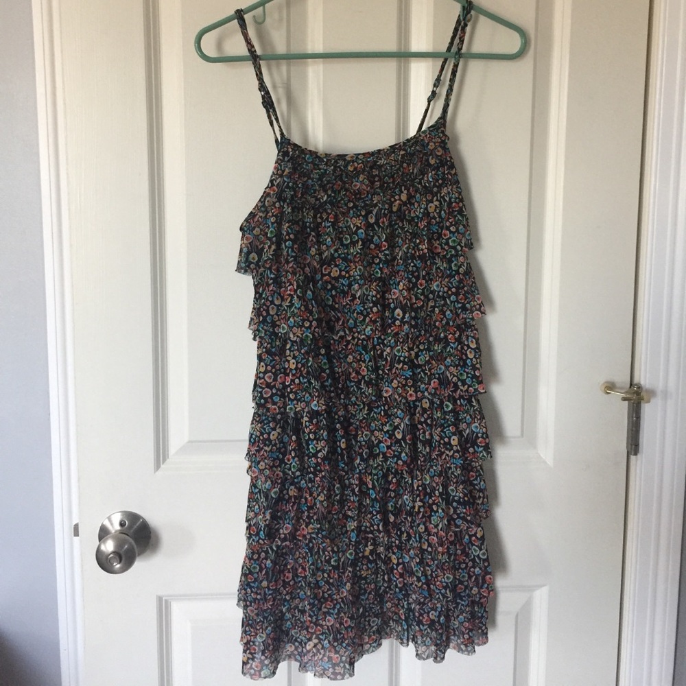 Express XS Floral Ruffle Dress
