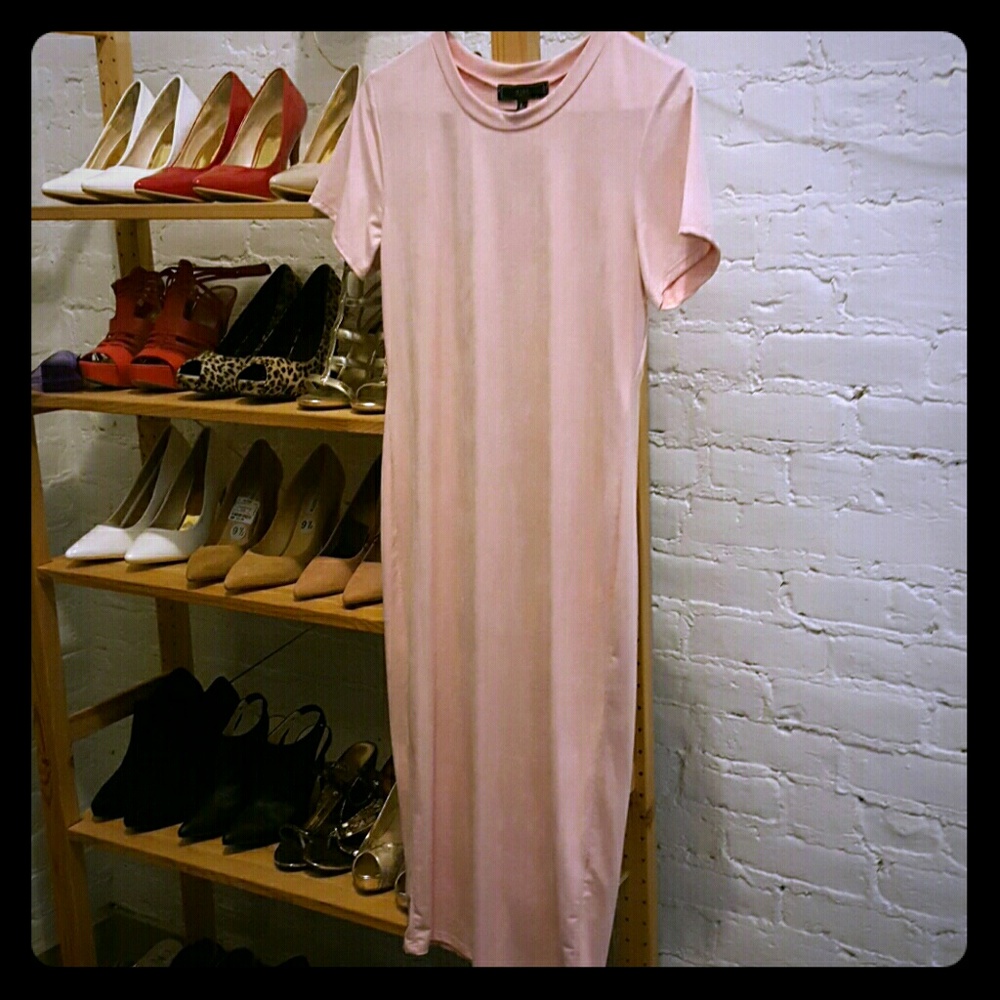 Gorgeous Ice Pink Midi Dress