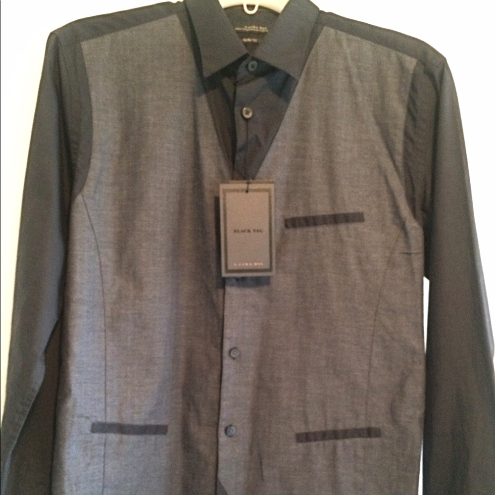 New Zara shirt,black and gray,size medium