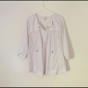 White tunic with Copper Tassels