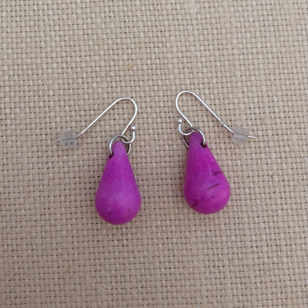 .925 silver ear wire drop earrings