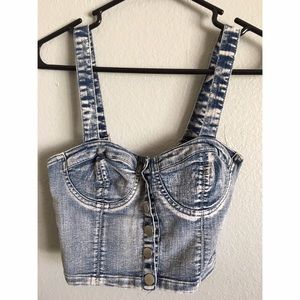 Jean crop top