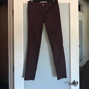 Tractr deep red skinny jeans