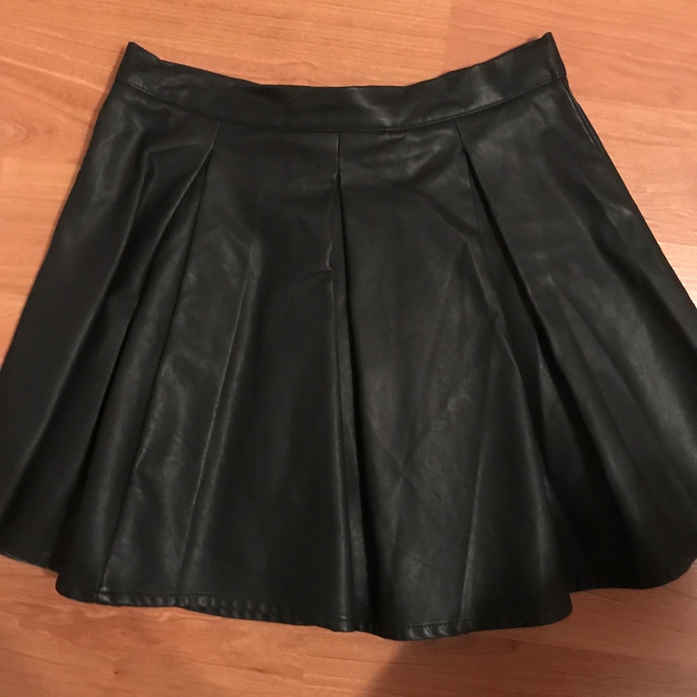 MinkPink faux leather skater skirt