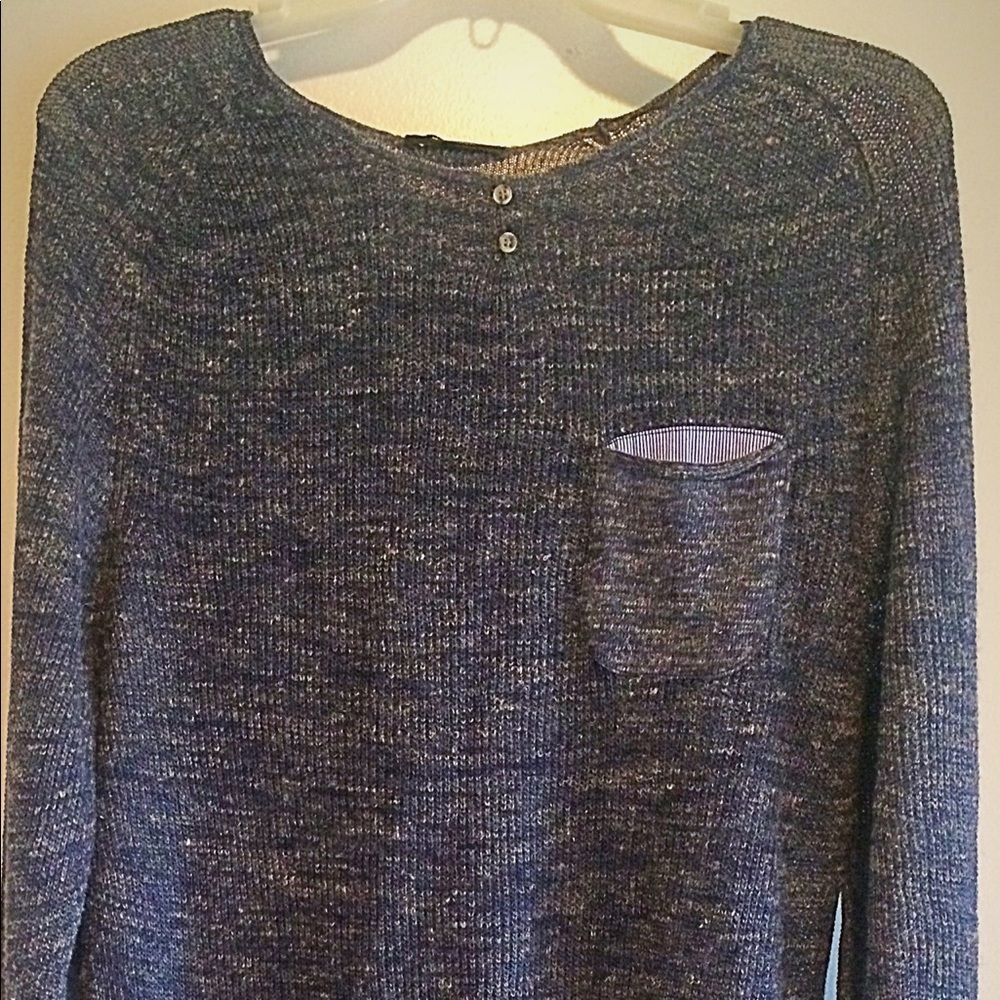 Blouse from zara for men's dark blue with gray