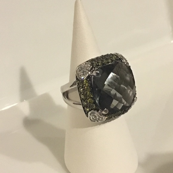 Smoky Quartz Cocktail Ring - Picture 5 of 7