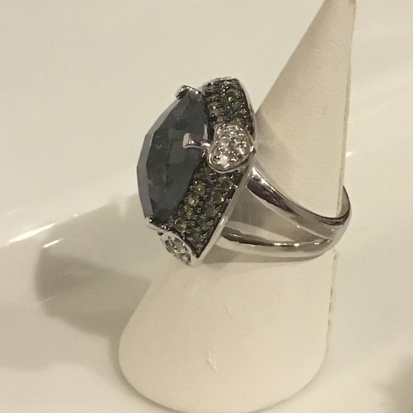 Smoky Quartz Cocktail Ring - Picture 6 of 7