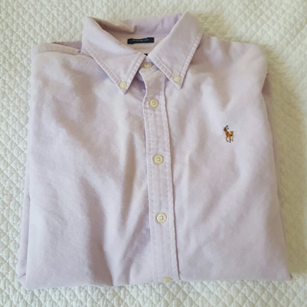 Lavender Ralph Lauren Oxford Shirt Womens size 14