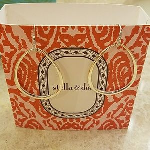 Stella & Dot Heiress Hoops in Silver