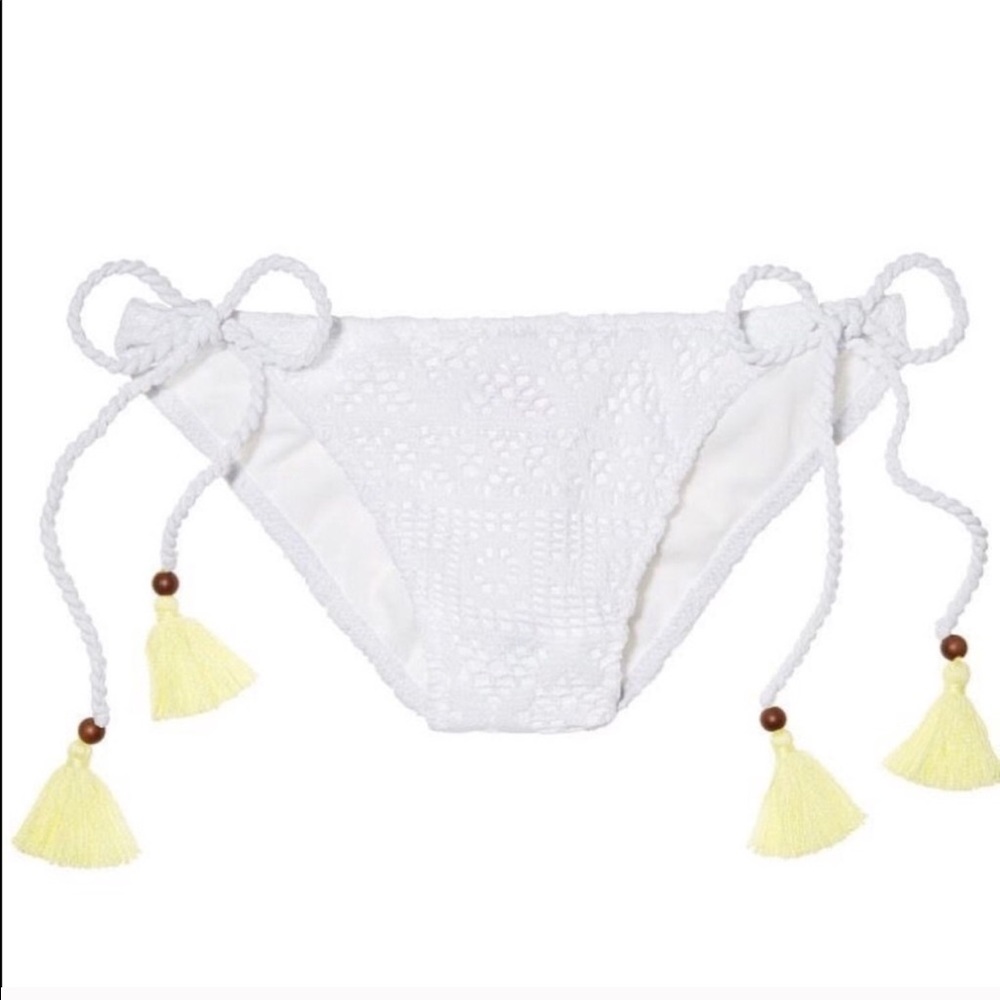 Victorias Secret White Bikini Bottom Lace Crochet - Picture 5 of 5