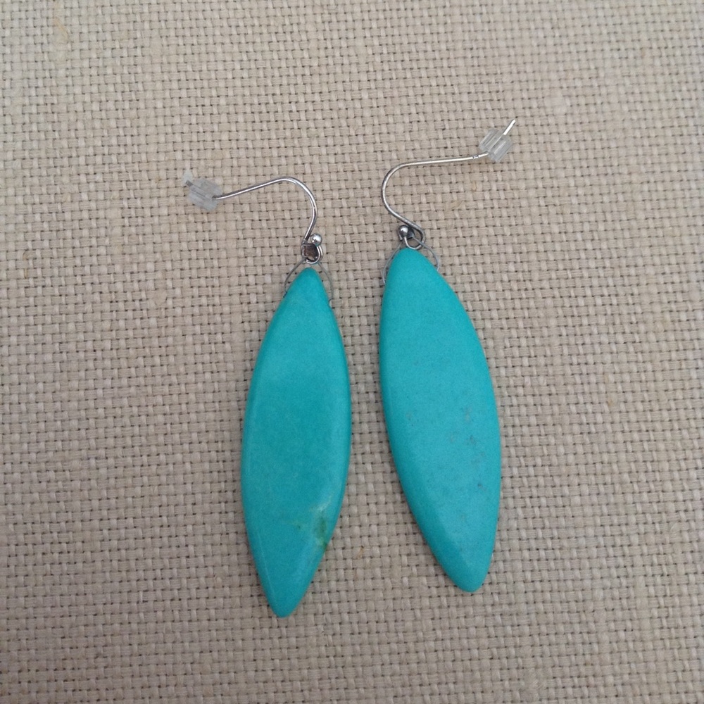 .925 Ear wire turquoise earrings