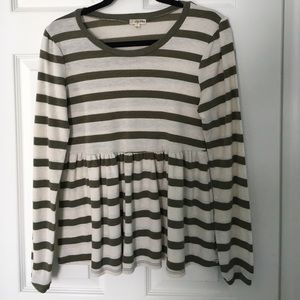 Cream and Army Green Sweater