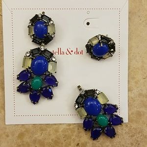 Stella & Dot Peacock Chandelier Earrings