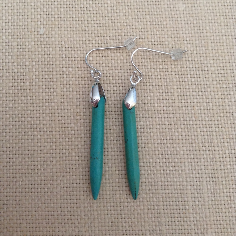 .925 Ear wire turquoise earrings